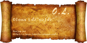 Olexa László névjegykártya